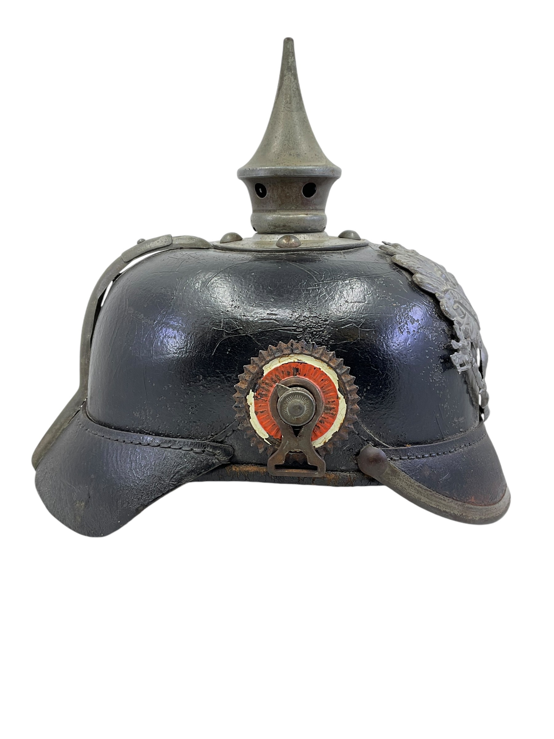 WW1 Imperial German M15 Prussian Pickelhaube Helmet 1915 Dated