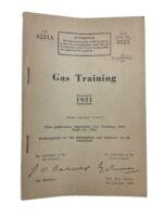 Canadian Forces British Gas Training 1951 Training Manual