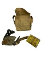 WW1 British US Named SBR Small Box Respirator with Carrier Broad Arrowed WW1 British US Named SBR Small Box Respirator with Carrier Broad Arrowed