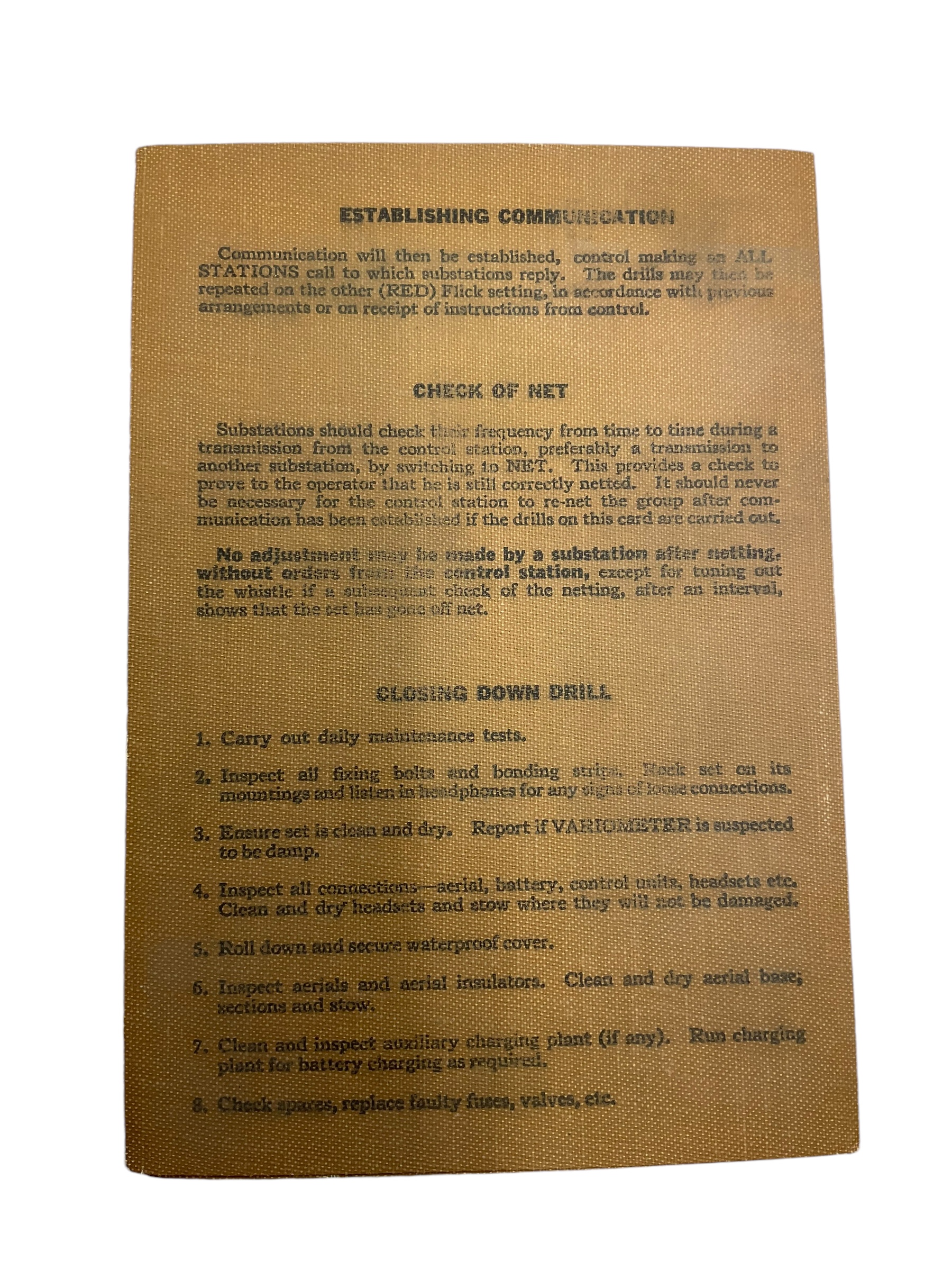 British Netting Drill and Maintenance Wireless Set No 19 Mark 3 1955 Reference Guide British Netting Drill and Maintenance Wireless Set No 19 Mark 3 1955 Reference Guide