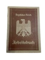 WW2 German Arbeitsbuch Employment Record Book - Scharf WW2 German Arbeitsbuch Employment Record Book - Scharf