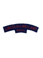 WW2 Canadian Lincoln and Welland Regiment Shoulder Title Insignia Single