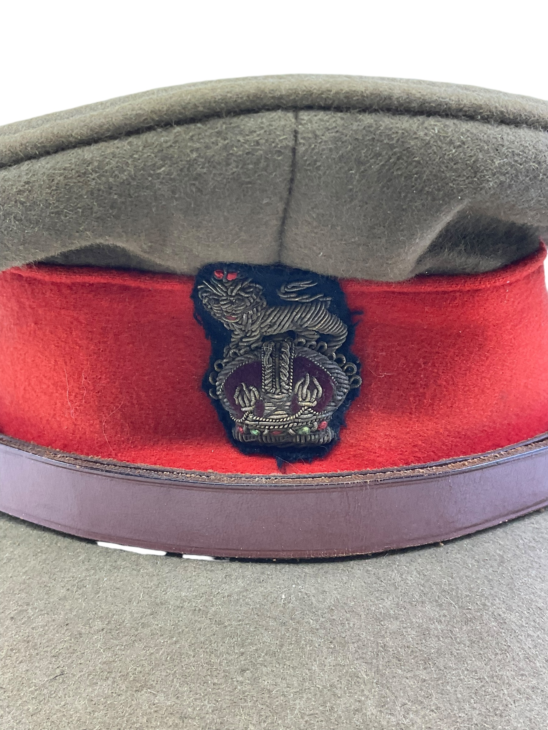 WW2 Canadian Brigadier Generals RCA Artillery Peak Cap Hat Size 7 1/8 WW2 Canadian Brigadier Generals RCA Artillery Peak Cap Hat Size 7 1/8