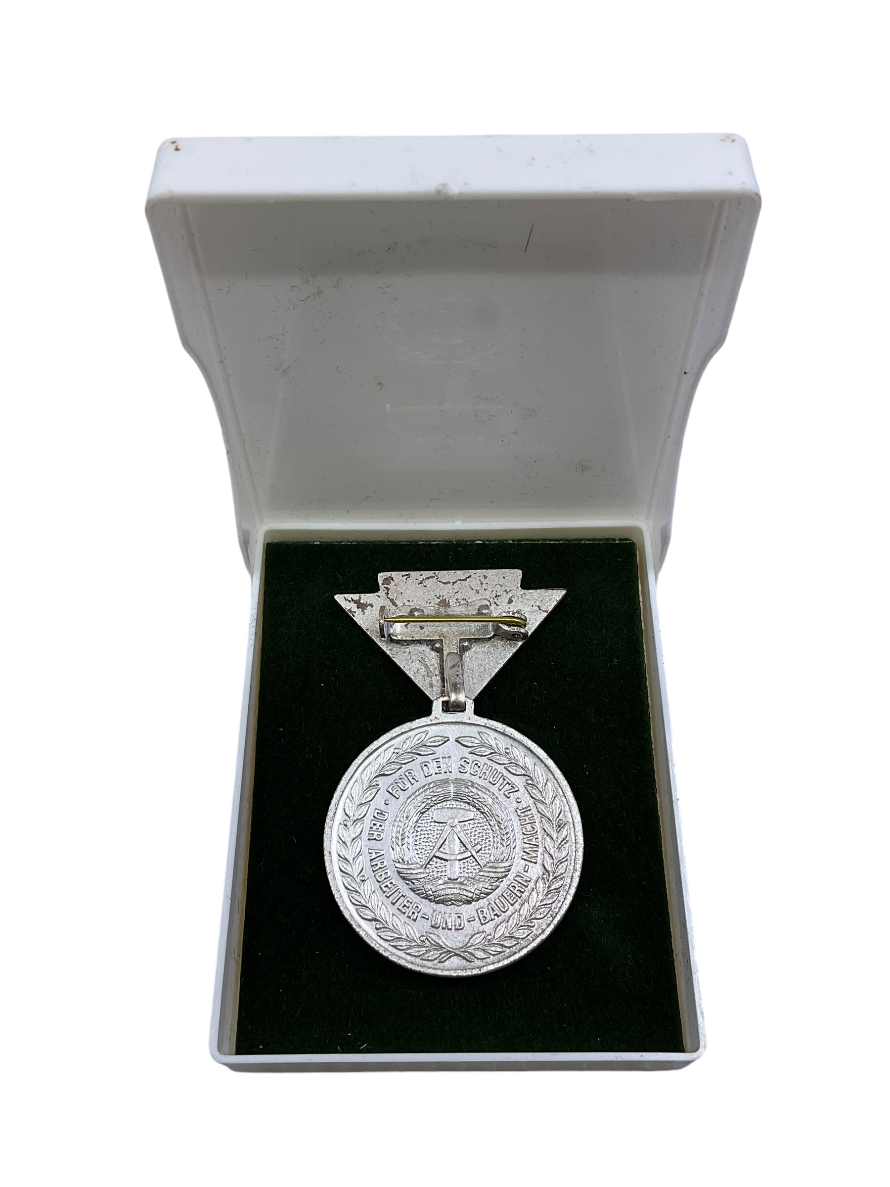 East German Army Reservist Silver Medal in Case of Issue East German Army Reservist Silver Medal in Case of Issue