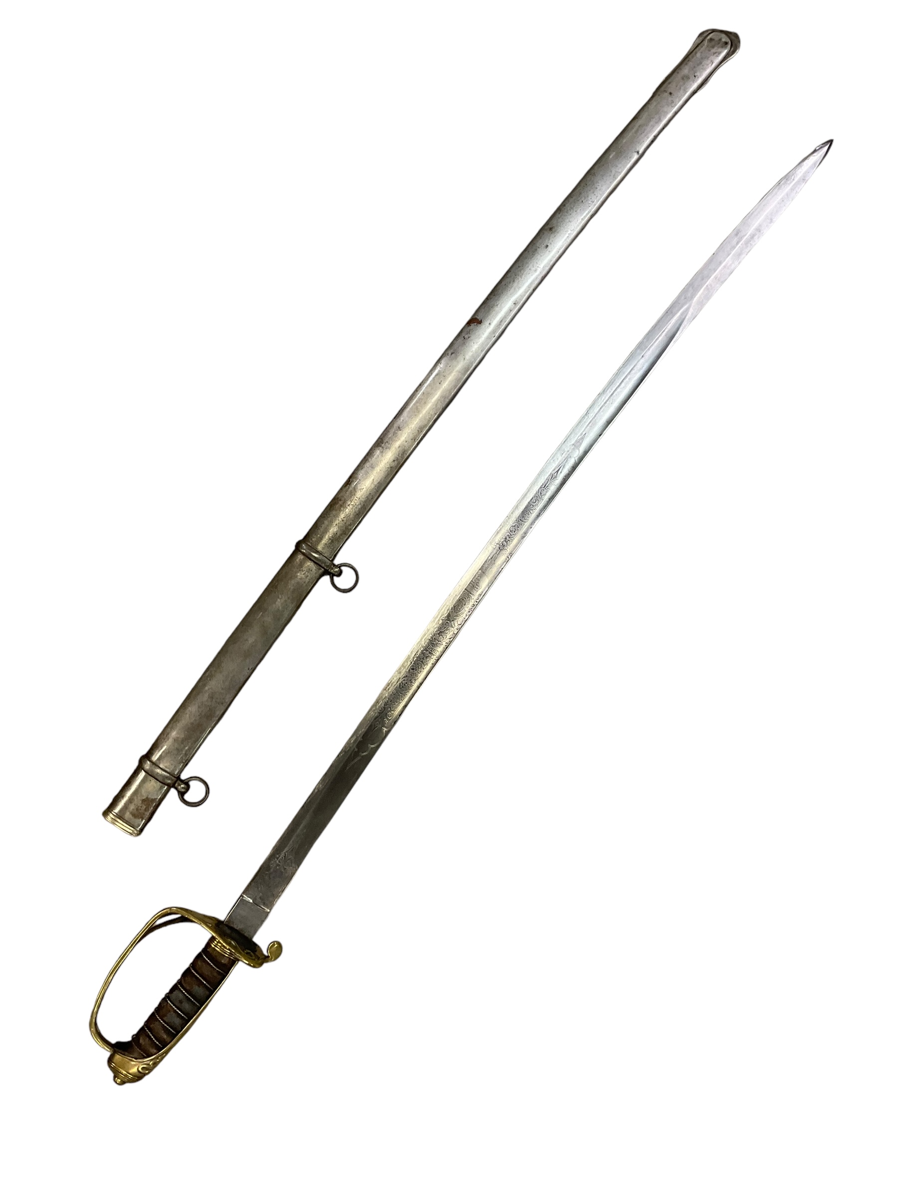 British Victorian Named Royal Artillery Generals Sword Wilkinson with Scabbard British Victorian Named Royal Artillery Generals Sword Wilkinson with Scabbard