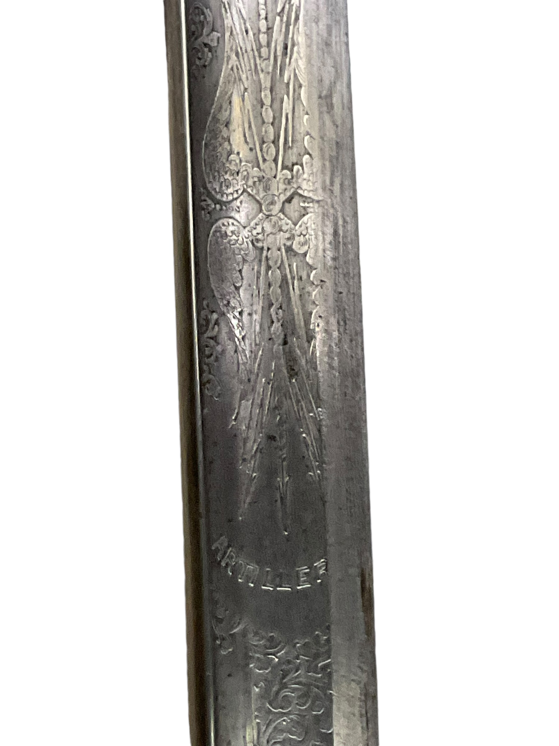 British Victorian Named Royal Artillery Generals Sword Wilkinson with Scabbard British Victorian Named Royal Artillery Generals Sword Wilkinson with Scabbard
