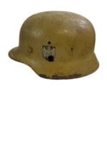 WW2 German Army Heer DAK M35 Steel Helmet Q68 RESTORED FAKE