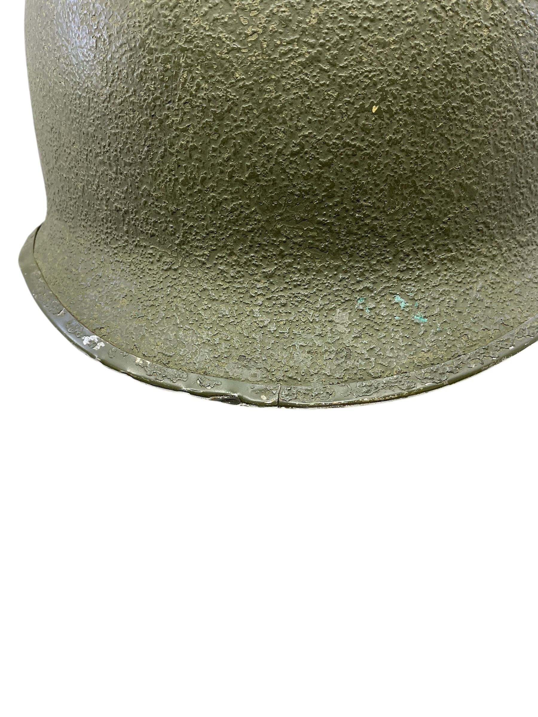 WW2 Korean War US Steel Helmet Front Seam Swivel Bale Westinghouse Liner WW2 Korean War US Steel Helmet Front Seam Swivel Bale Westinghouse Liner