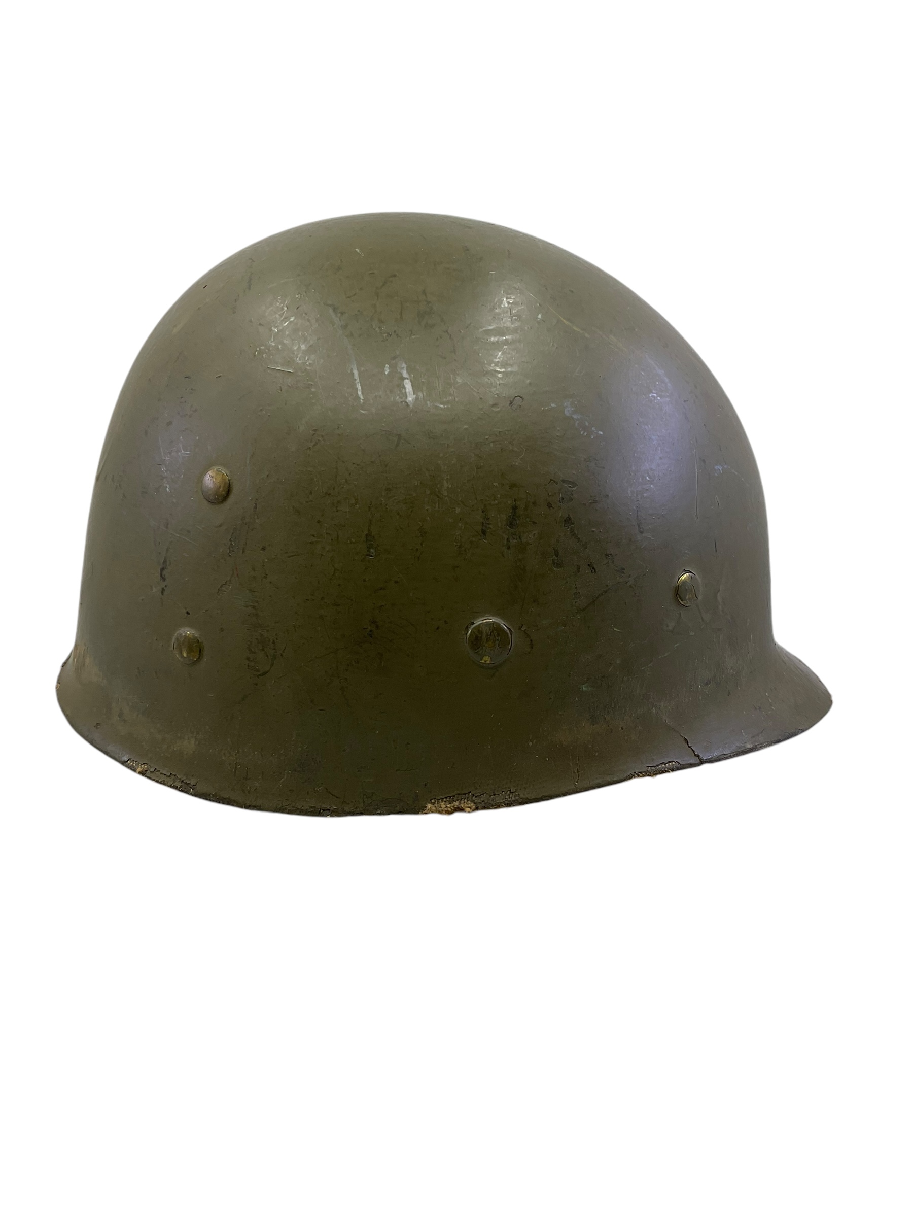 WW2 Korean War US Steel Helmet Front Seam Swivel Bale Westinghouse Liner WW2 Korean War US Steel Helmet Front Seam Swivel Bale Westinghouse Liner