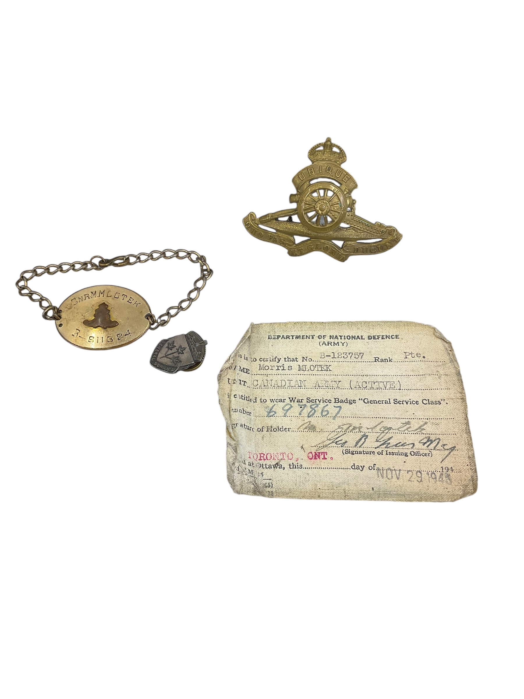 WW2 Canadian RCA Artillery Medal Grouping Named WW2 Canadian RCA Artillery Medal Grouping Named