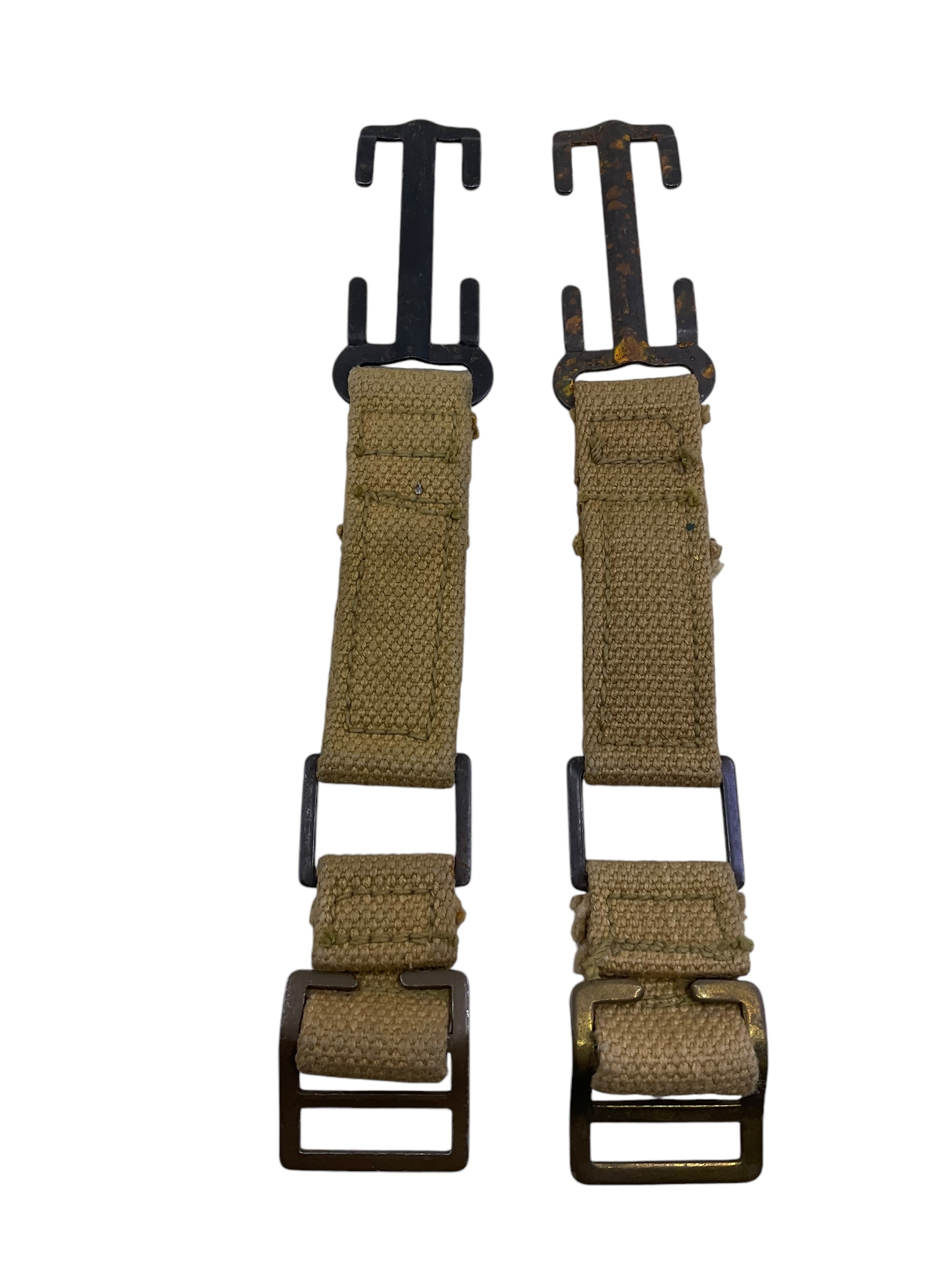 WW2 Canadian Army P37 Cheaters Brace Attachments Pair WW2 Canadian Army P37 Cheaters Brace Attachments Pair