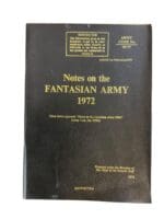 Canadian Forces Notes on the Fantasian Army 1972 Used Softcover Reference Book
