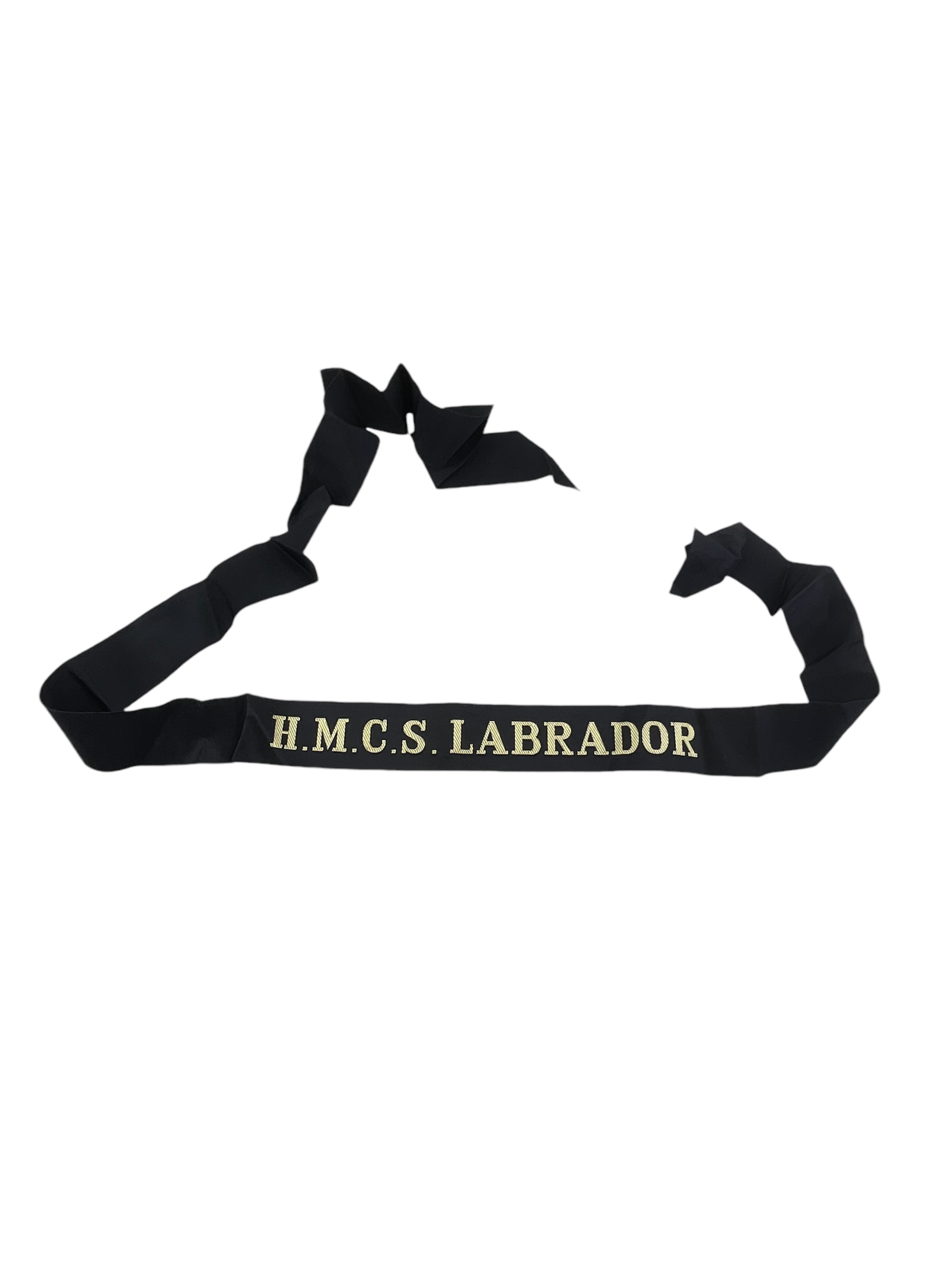 Royal Canadian Navy HMCS Labrador Cap Tally Full Length Royal Canadian Navy HMCS Labrador Cap Tally Full Length