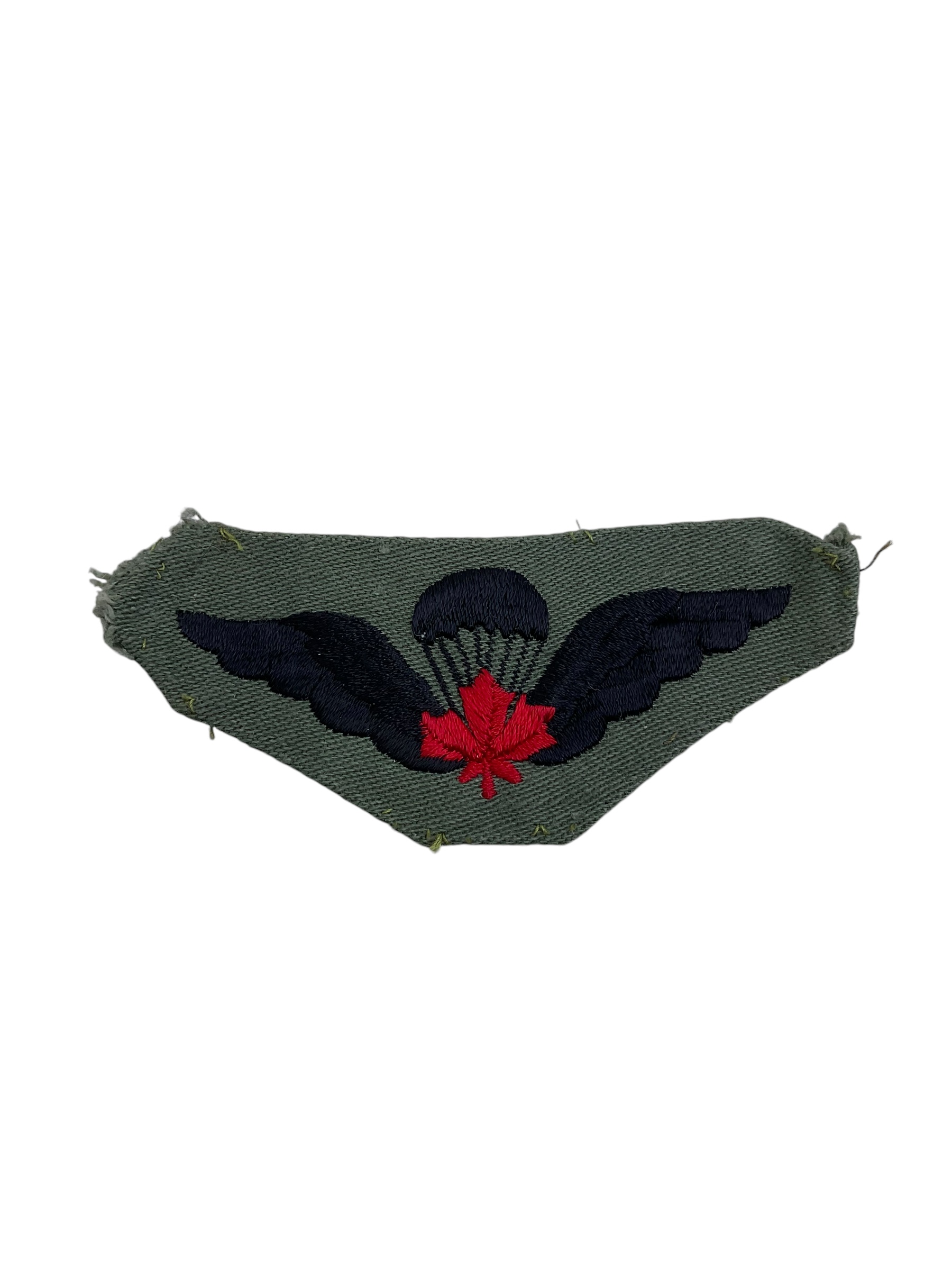 US Canadian Airborne OD Green Jump Wings Insignia US Canadian Airborne OD Green Jump Wings Insignia