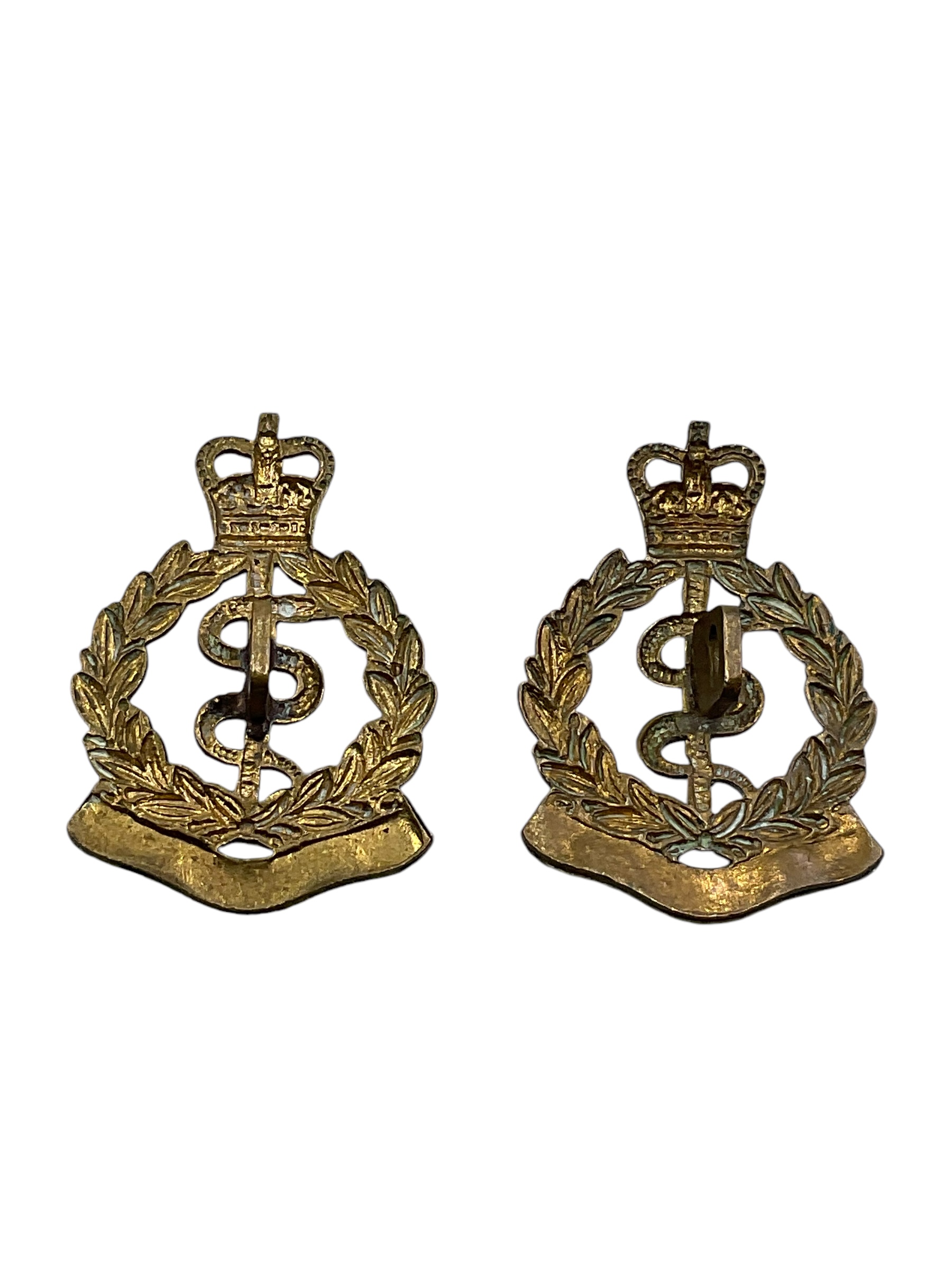 British Royal Army Medical Corps RAMC Collars Insignia Pair British Royal Army Medical Corps RAMC Collars Insignia Pair
