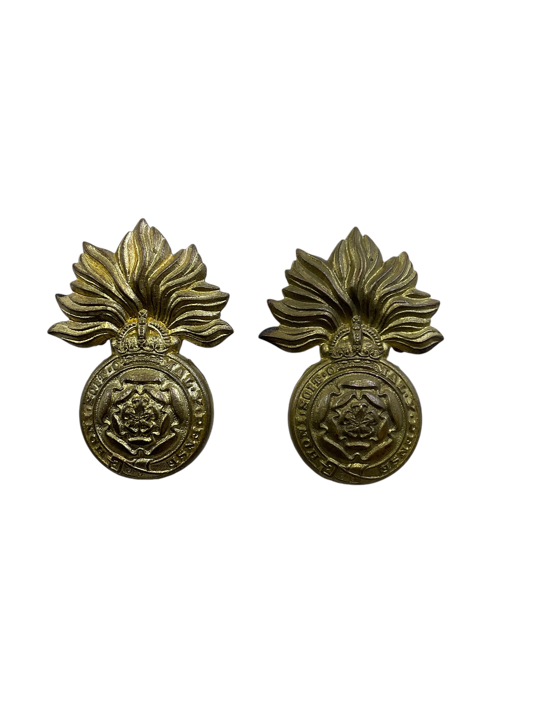 WW2 Canadian 7th London Fusiliers Collars Insignia Pair WW2 Canadian 7th London Fusiliers Collars Insignia Pair