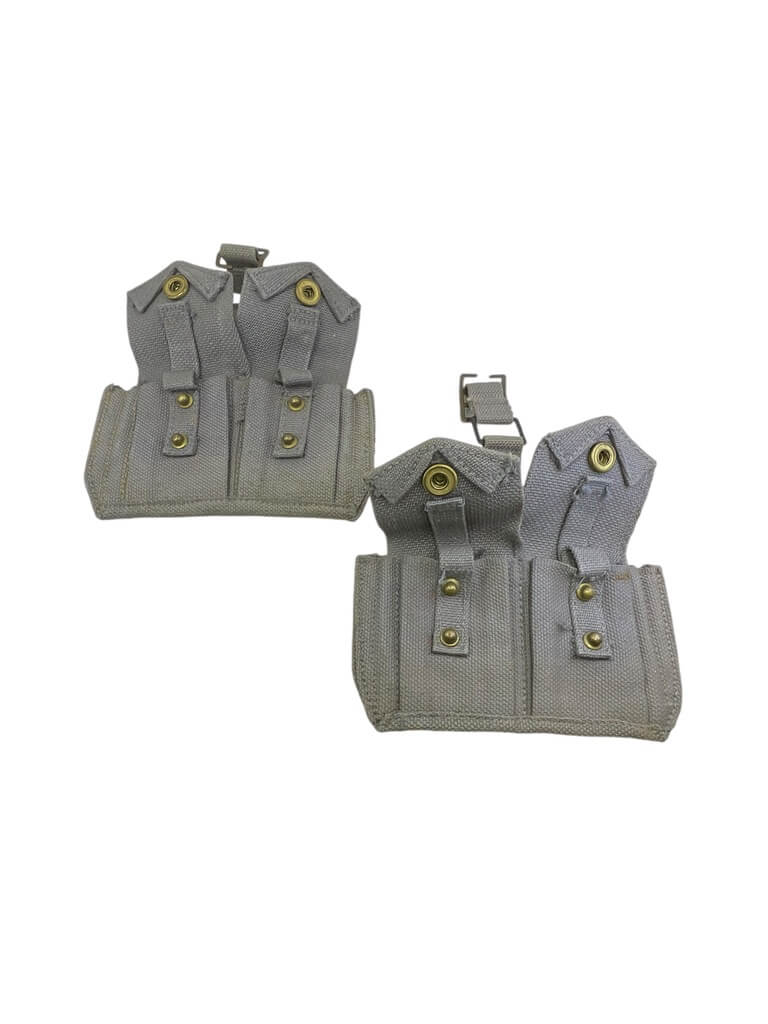 WW2 Canadian RCAF Ammo Pouches Pair C Broad Arrowed WW2 Canadian RCAF Ammo Pouches Pair C Broad Arrowed