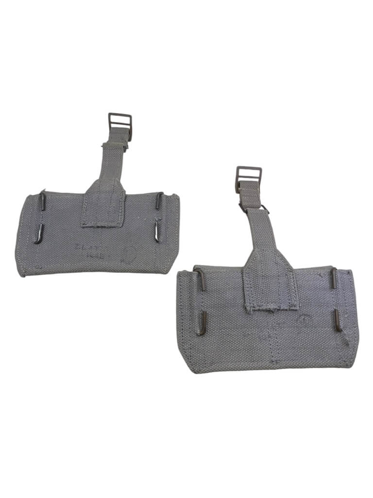 WW2 Canadian RCAF Ammo Pouches Pair C Broad Arrowed WW2 Canadian RCAF Ammo Pouches Pair C Broad Arrowed