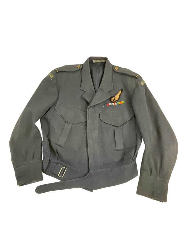 WW2 New Zealand Mosquito Navigator Uniform X 3 Log Book Grouping WW2 New Zealand Mosquito Navigator Uniform X 3 Log Book Grouping