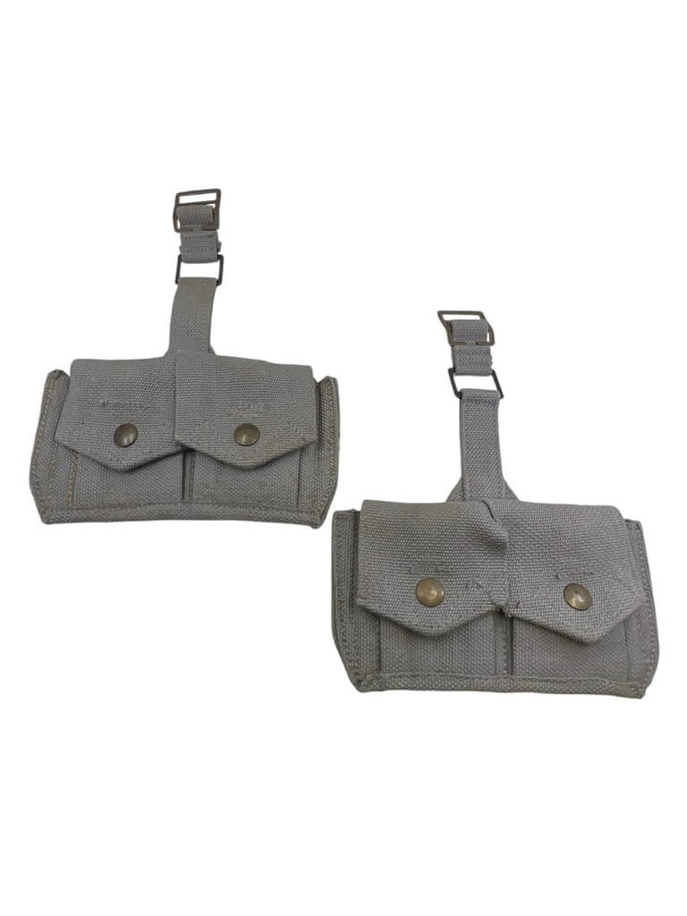 WW2 Canadian RCAF Ammo Pouches Pair C Broad Arrowed WW2 Canadian RCAF Ammo Pouches Pair C Broad Arrowed