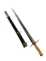 British Napoleonic Officers Navy Dirk by Thomas Gill with Scabbard