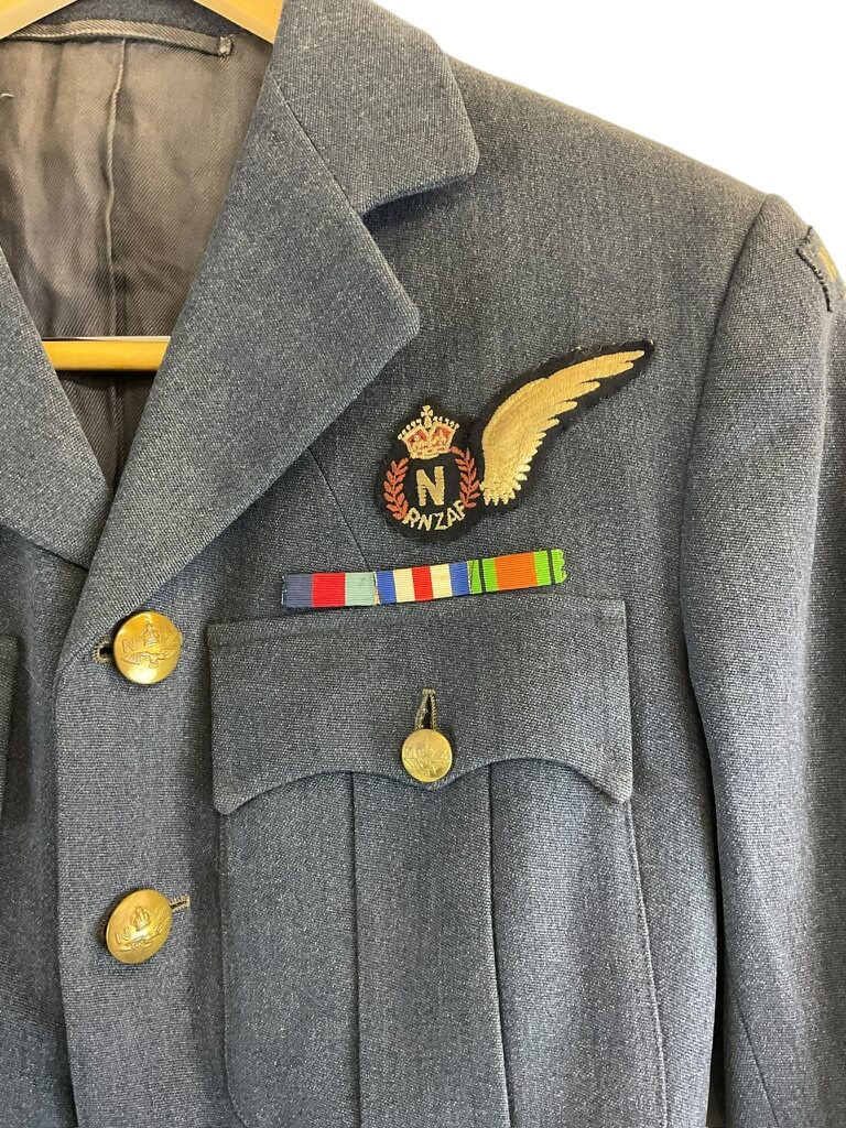 WW2 New Zealand Mosquito Navigator Uniform X 3 Log Book Grouping WW2 New Zealand Mosquito Navigator Uniform X 3 Log Book Grouping