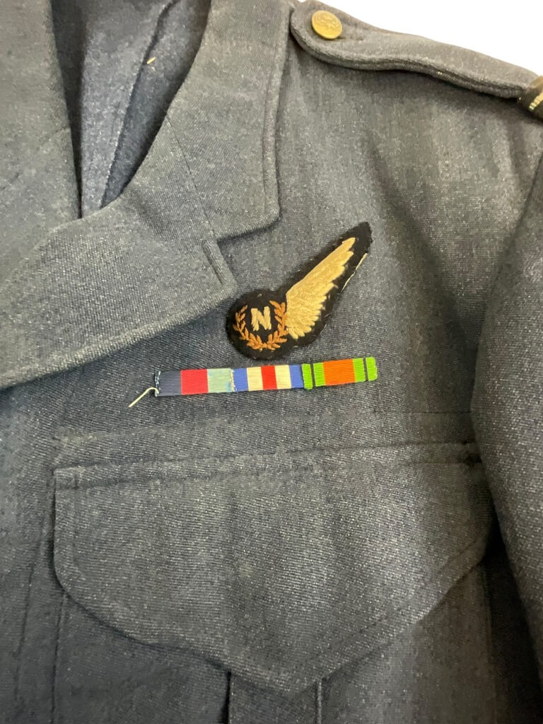 WW2 New Zealand Mosquito Navigator Uniform X 3 Log Book Grouping WW2 New Zealand Mosquito Navigator Uniform X 3 Log Book Grouping