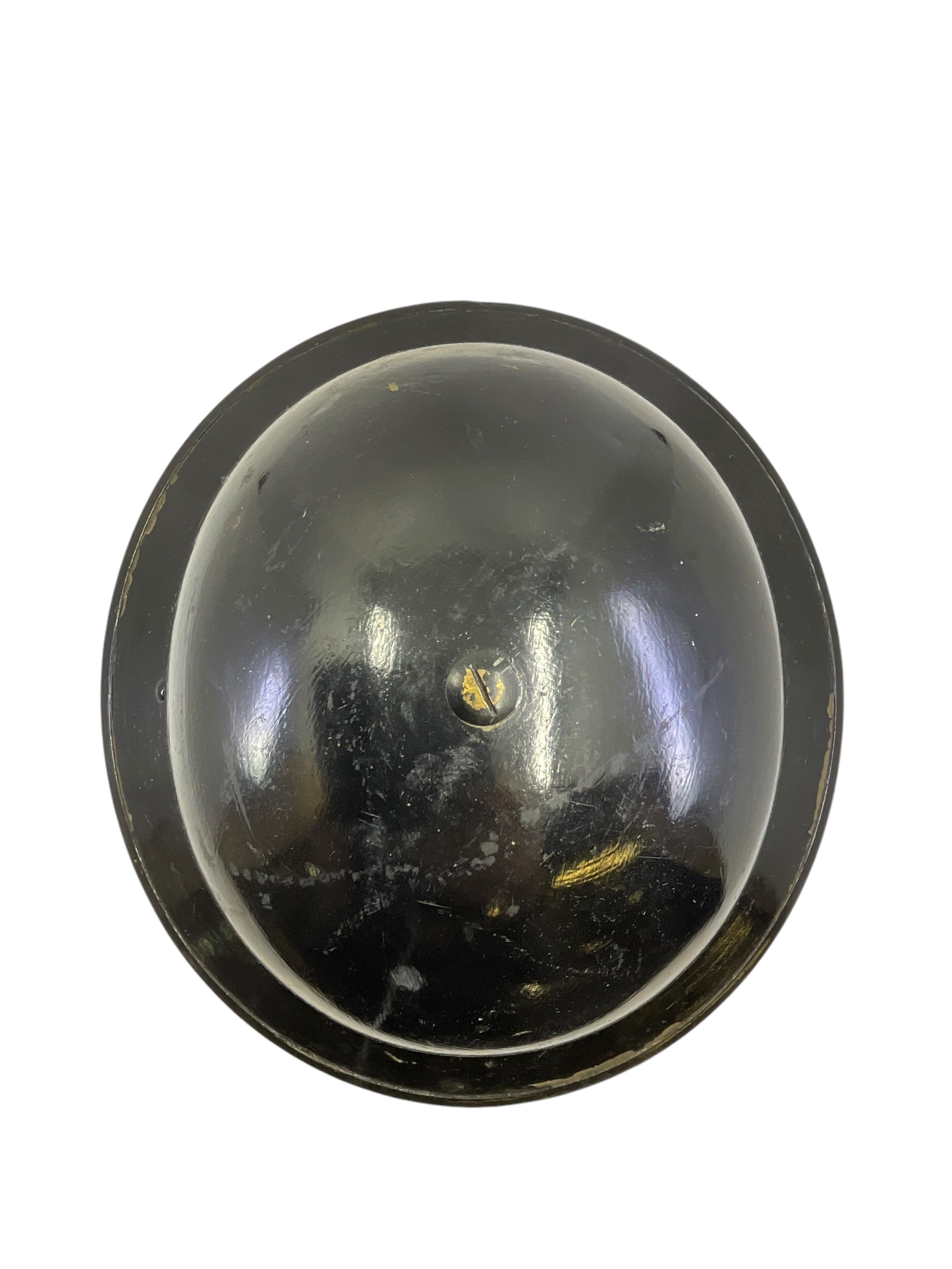 WW2 Canadian Steel Helmet CLC 1942 Dated Size 7 1/8 Black Overpainted WW2 Canadian Steel Helmet CLC 1942 Dated Size 7 1/8 Black Overpainted