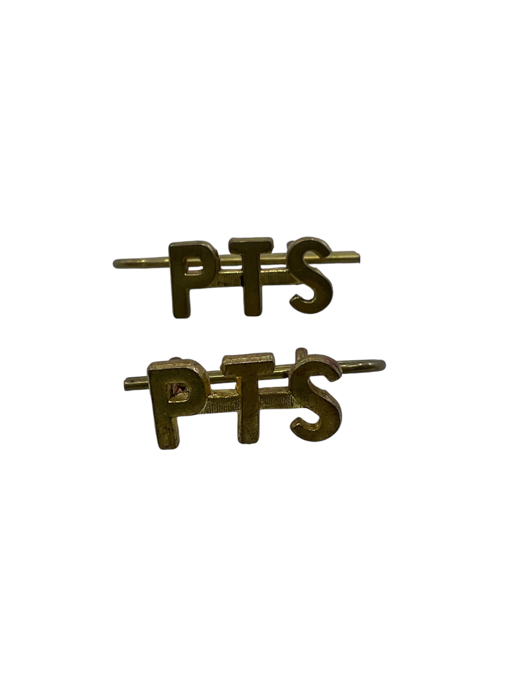 Canadian Forces Physical Training Staff PTS Brass Shoulder Titles Insignia Pair Canadian Forces Physical Training Staff PTS Brass Shoulder Titles Insignia Pair