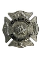 WW2 Canadian Canada Fire Fighters Cap Badge Marked Scully Montreal