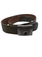 WW2 German Army Heer Steel Buckle With Late War Leather M44 Belt Size 95- Named