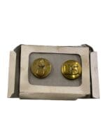 WW2 US Army Ordnance Corps DUI Distinctive Unit Insignia Collars Pair in Box