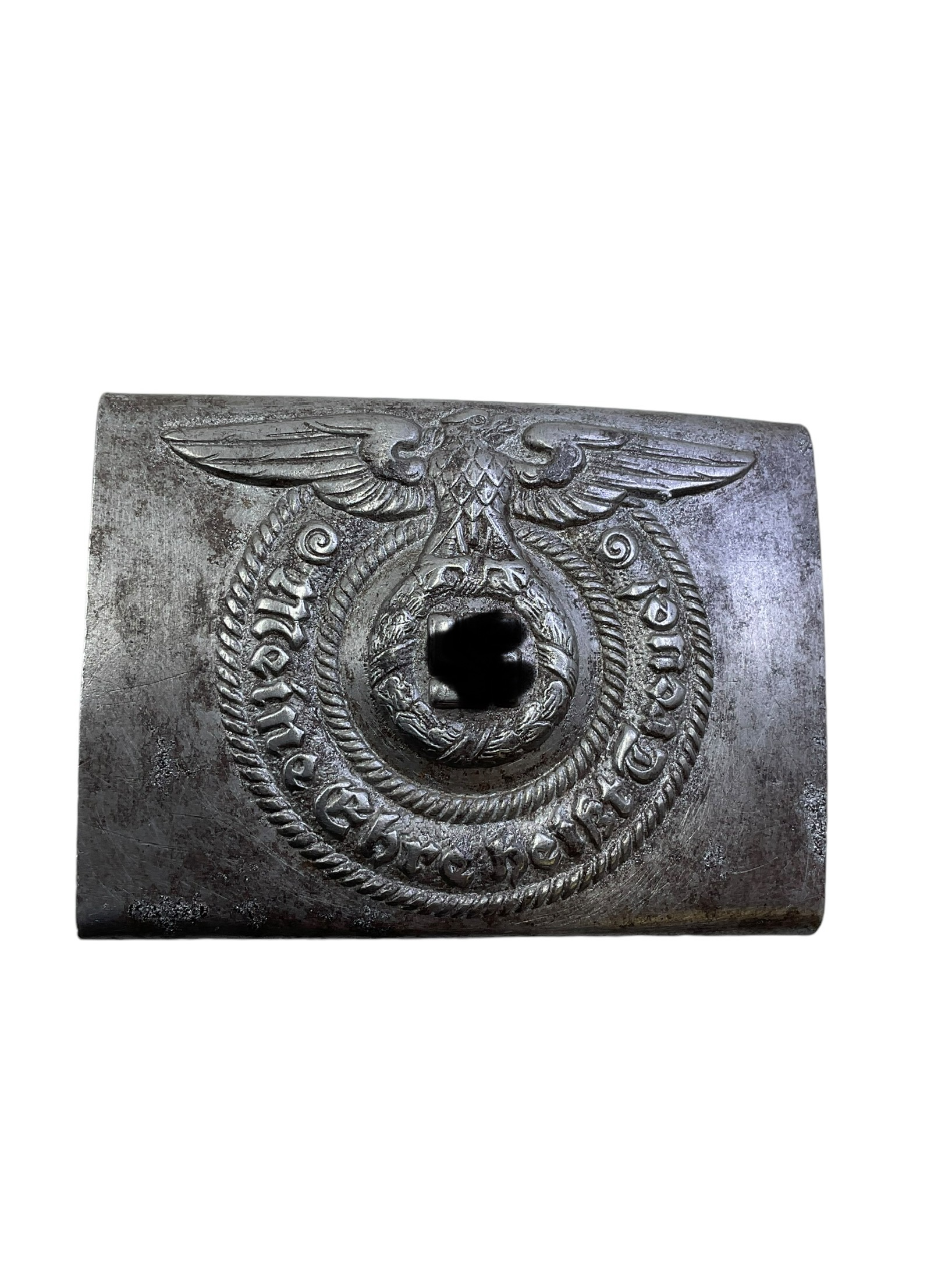 WW2 German Waffen SS Steel Belt Buckle - Overhoff WW2 German Waffen SS Steel Belt Buckle - Overhoff
