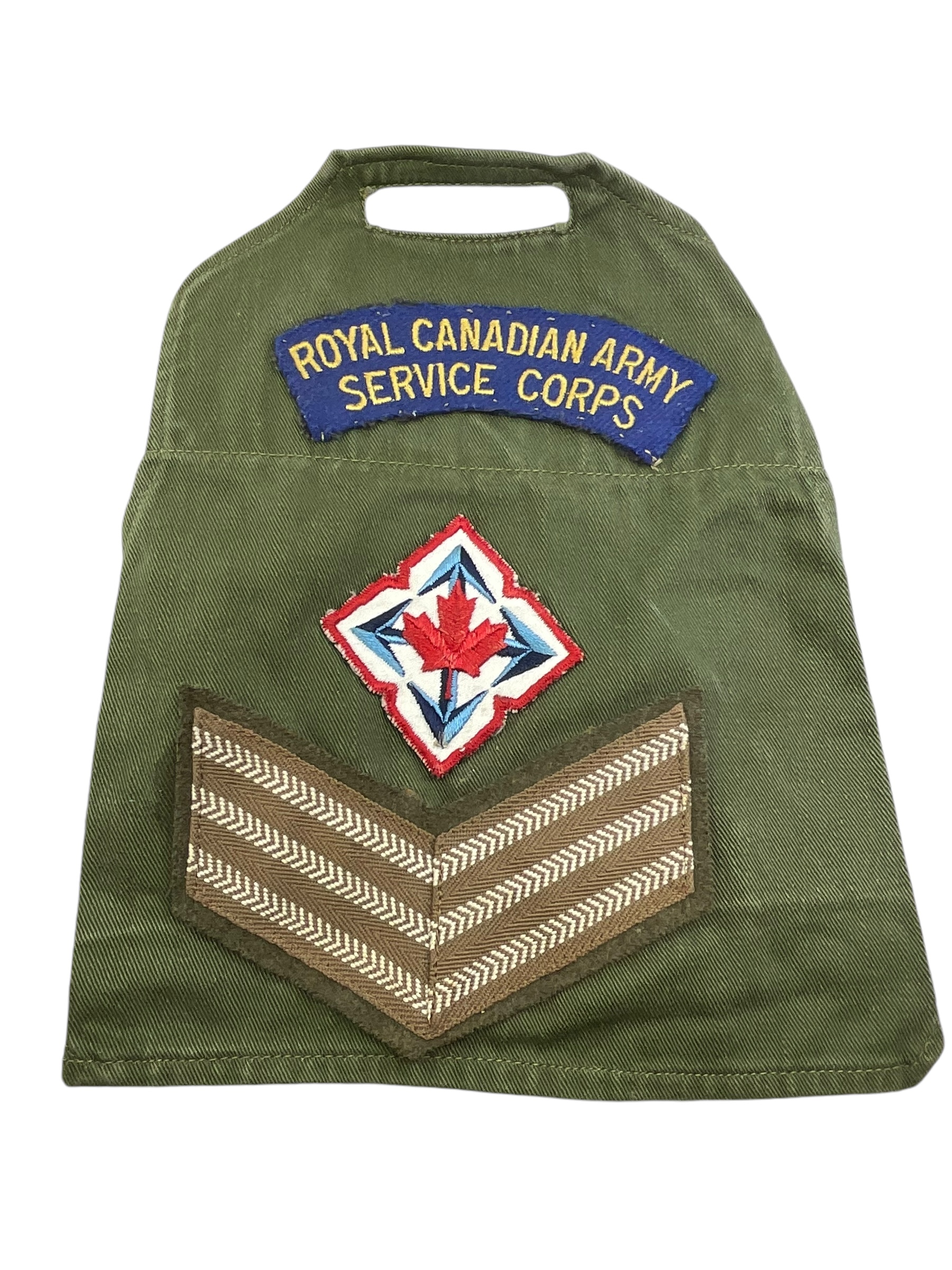 Canadian Forces RCASC Sergeant OD Green Brassard Dated 1962 Canadian Forces RCASC Sergeant OD Green Brassard Dated 1962