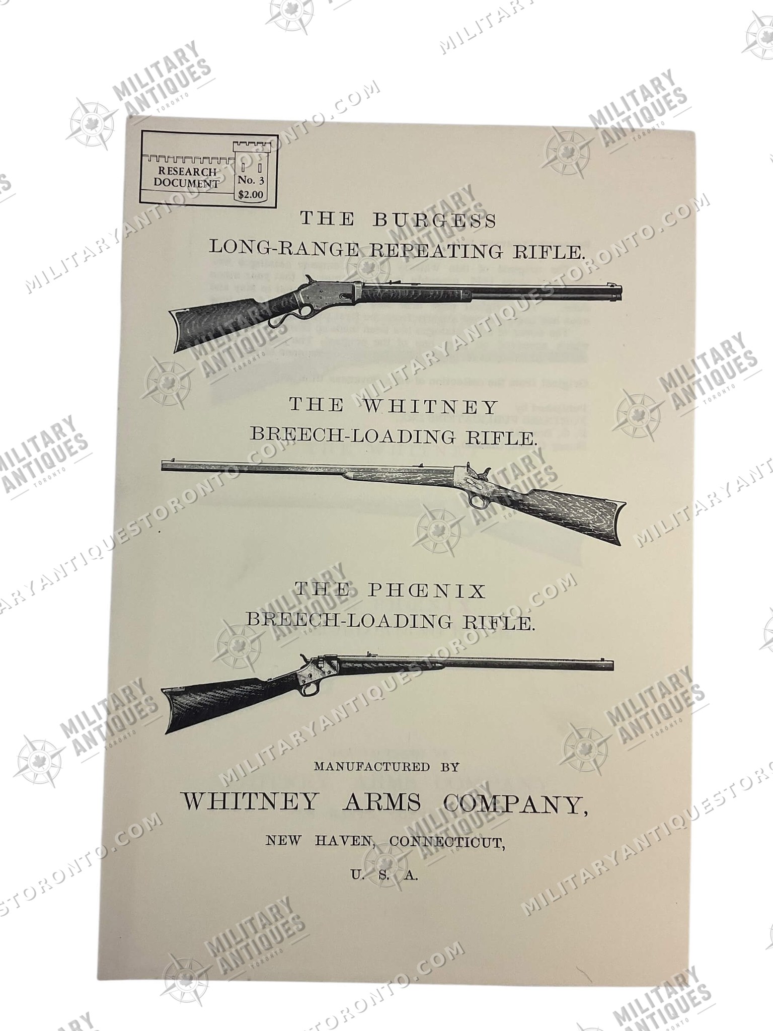 Firearms Reference Table US History Rifles and Firearms Catalog Reference Book - Military ...
