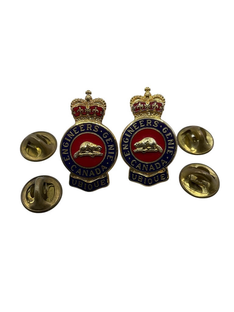 Canadian Forces Royal Canadian Engineers Collars Insignia Pair Canadian Forces Royal Canadian Engineers Collars Insignia Pair