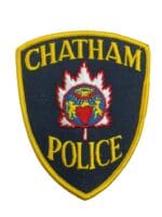 Canadian Chatham Ontario Yellow Border Police Patch Canadian Chatham Ontario Yellow Border Police Patch