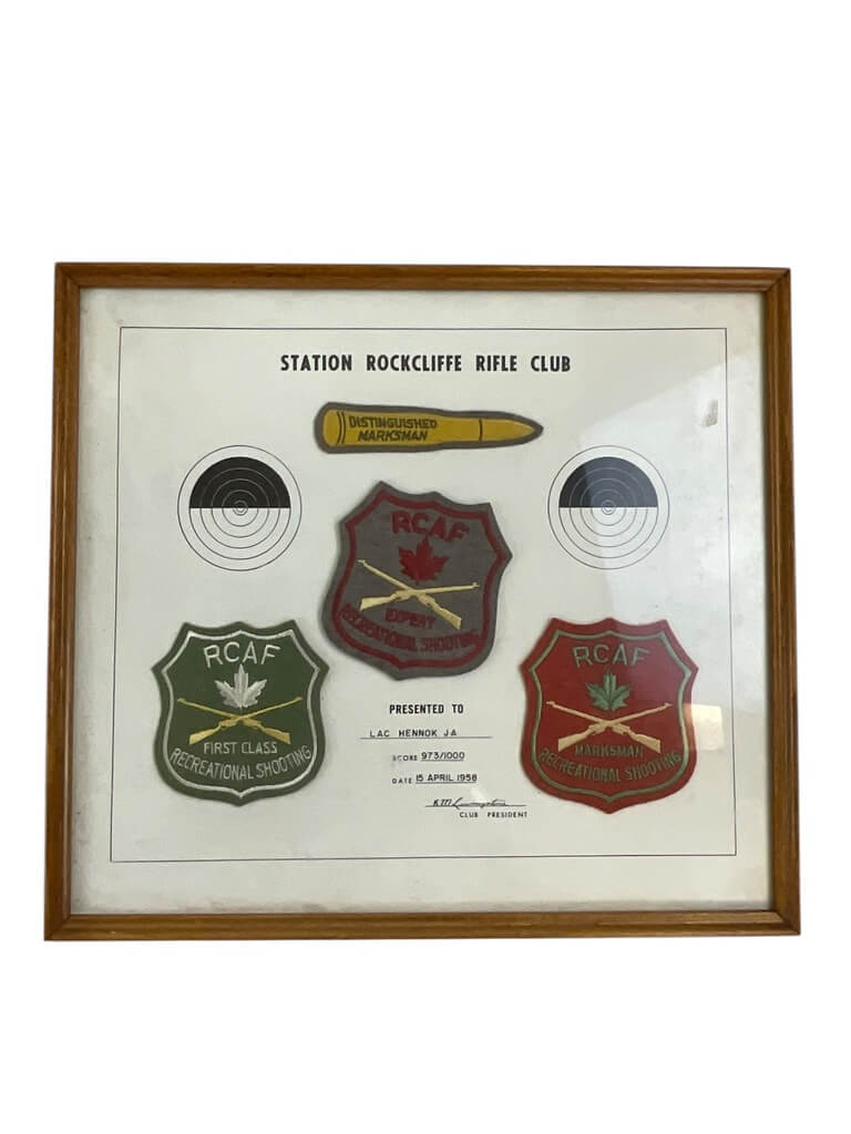 Canadian Forces RCAF Station Rockcliffe Shooting Patches And Documents 16 X 15 Inches Canadian Forces RCAF Station Rockcliffe Shooting Patches And Documents 16 X 15 Inches