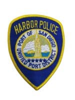 US Port of San Diego California Yellow Border Harbor Police Patch US Port of San Diego California Yellow Border Harbor Police Patch