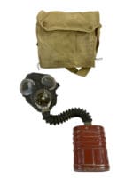 WW2 Canadian Home Front Civil Defence Respirator and Carrier Dated 1942