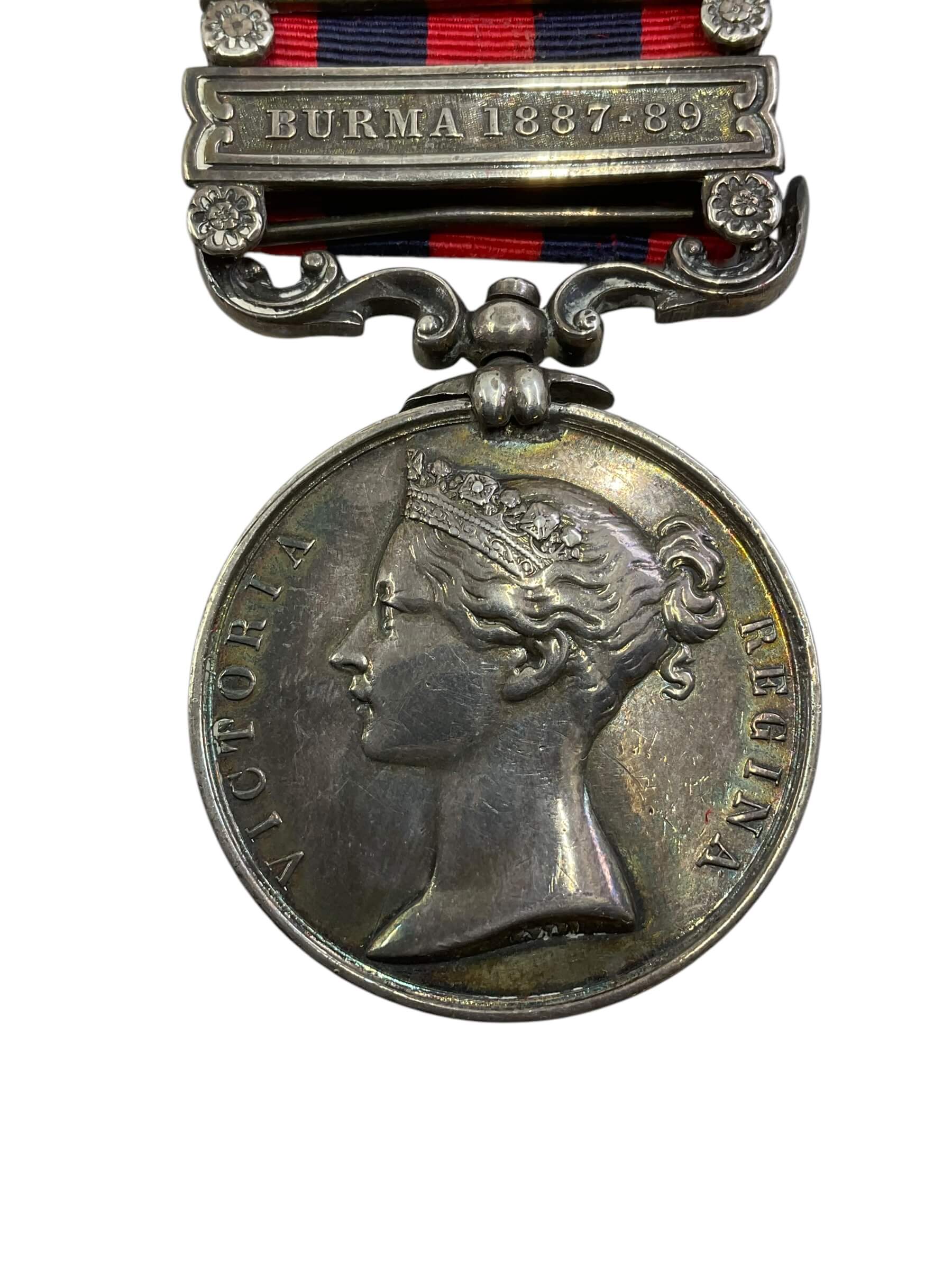 British India General Service Medal 6440 Pte J Connolly 1st Btn Rifle Brigade British India General Service Medal 6440 Pte J Connolly 1st Btn Rifle Brigade
