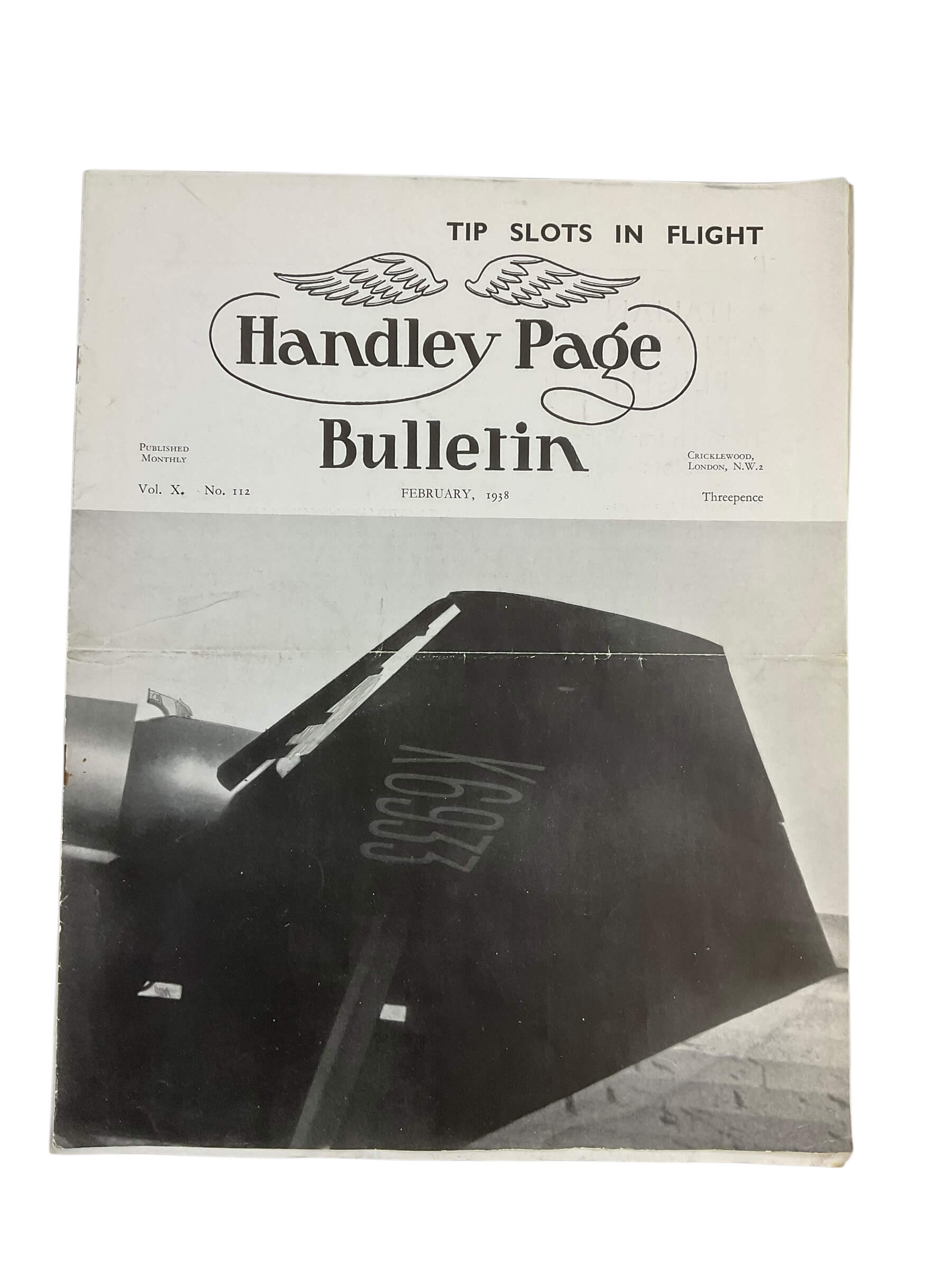 WW2 British RAF Tip Slots in Flight Handley Page Bulletin February 1938 Used Softcover Reference Magazine WW2 British RAF Tip Slots in Flight Handley Page Bulletin February 1938 Used Softcover Reference Magazine