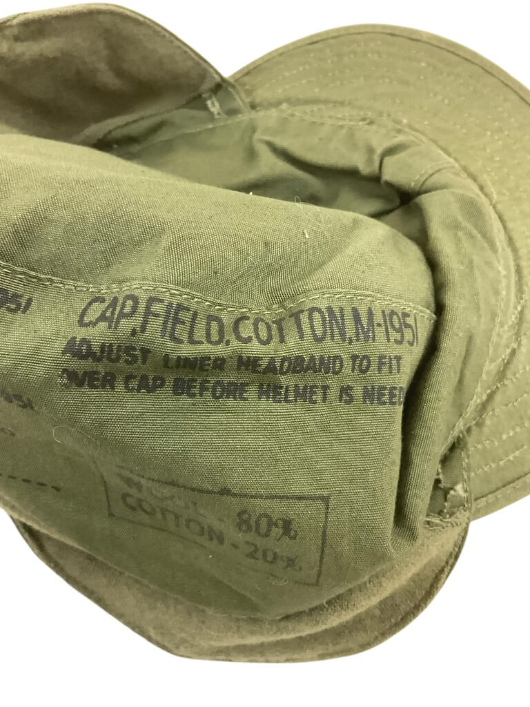 US Army Korean War M-1951 Pattern OD Green Cotton Field Cap Size 6 3/4 US Army Korean War M-1951 Pattern OD Green Cotton Field Cap Size 6 3/4