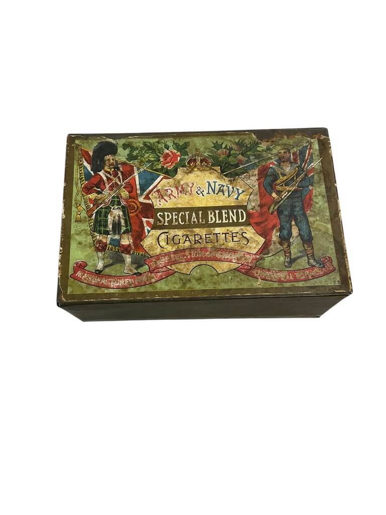 WW1 British Army and Navy Special Blend Cigarette Empty Tin Published WW1 British Army and Navy Special Blend Cigarette Empty Tin Published