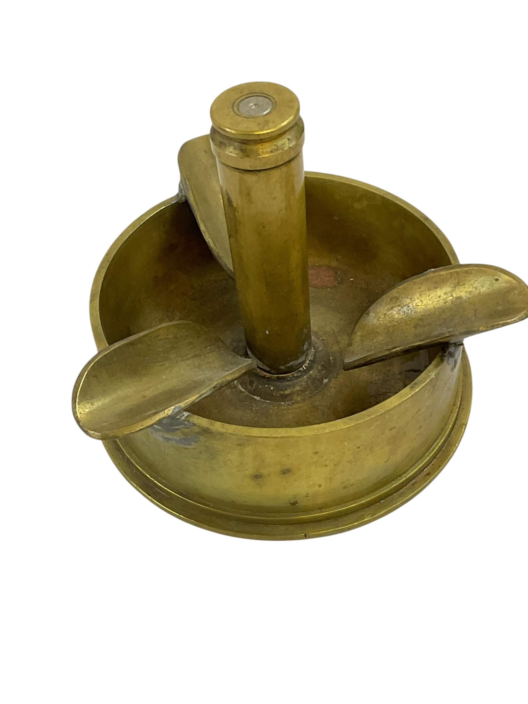 WW2 Canadian US 3 Inch Navy Shell Ashtray Trench Art WW2 Canadian US 3 Inch Navy Shell Ashtray Trench Art