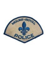 Canadian Mount-Royal Quebec Blue Border Police Patch Canadian Mount-Royal Quebec Blue Border Police Patch