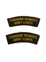 Canadian Women's Army Corps Shoulder Titles Insignia Pair