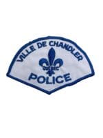 Canadian Ville De Chandler Quebec Blue Border Police Patch Canadian Ville De Chandler Quebec Blue Border Police Patch