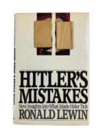 WW2 German Hitler's Mistakes New Insights Into What Made Hitler Tick Used Hardcover Reference Book
