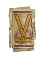 WW2 British Indian Made VICTORY Cigarette Packet With Partial Contents